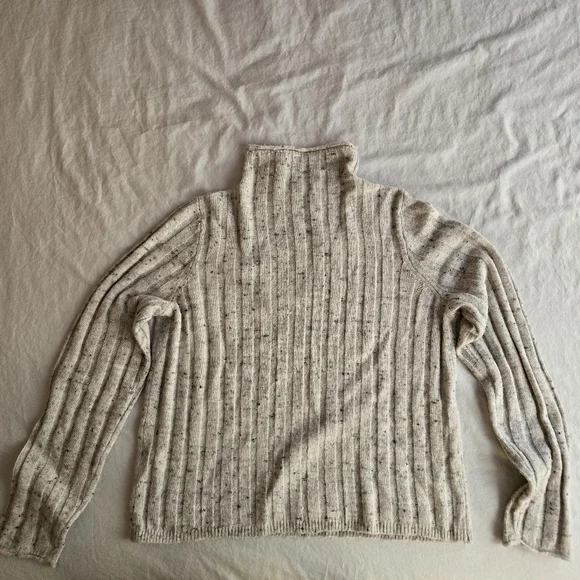 Madewell Donegal Evercrest Oatmeal Rollneck Wool Blend Turtleneck Sweater - Picture 9 of 9